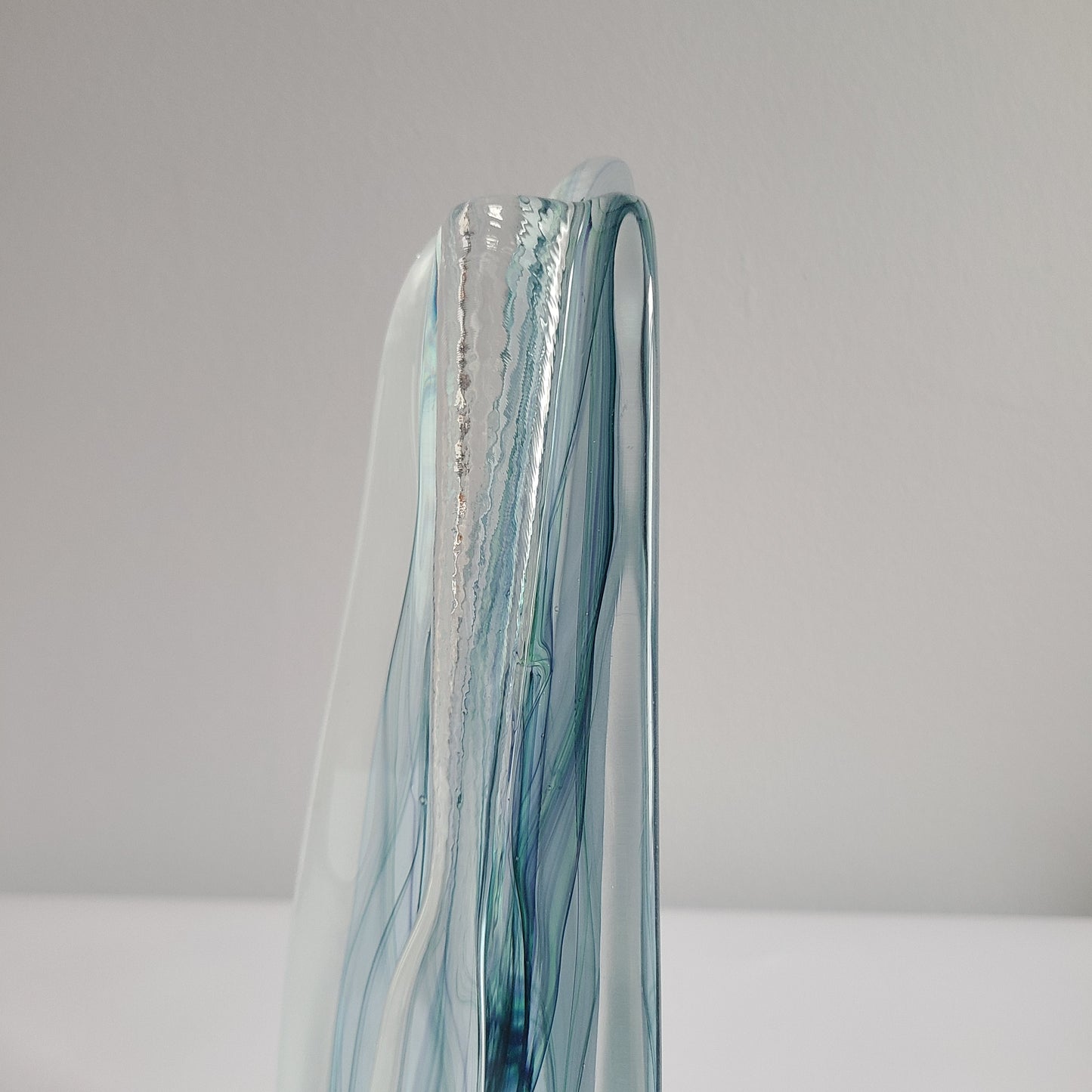 Czech Jizerske Sklo Union Frosty Art Glass Vase