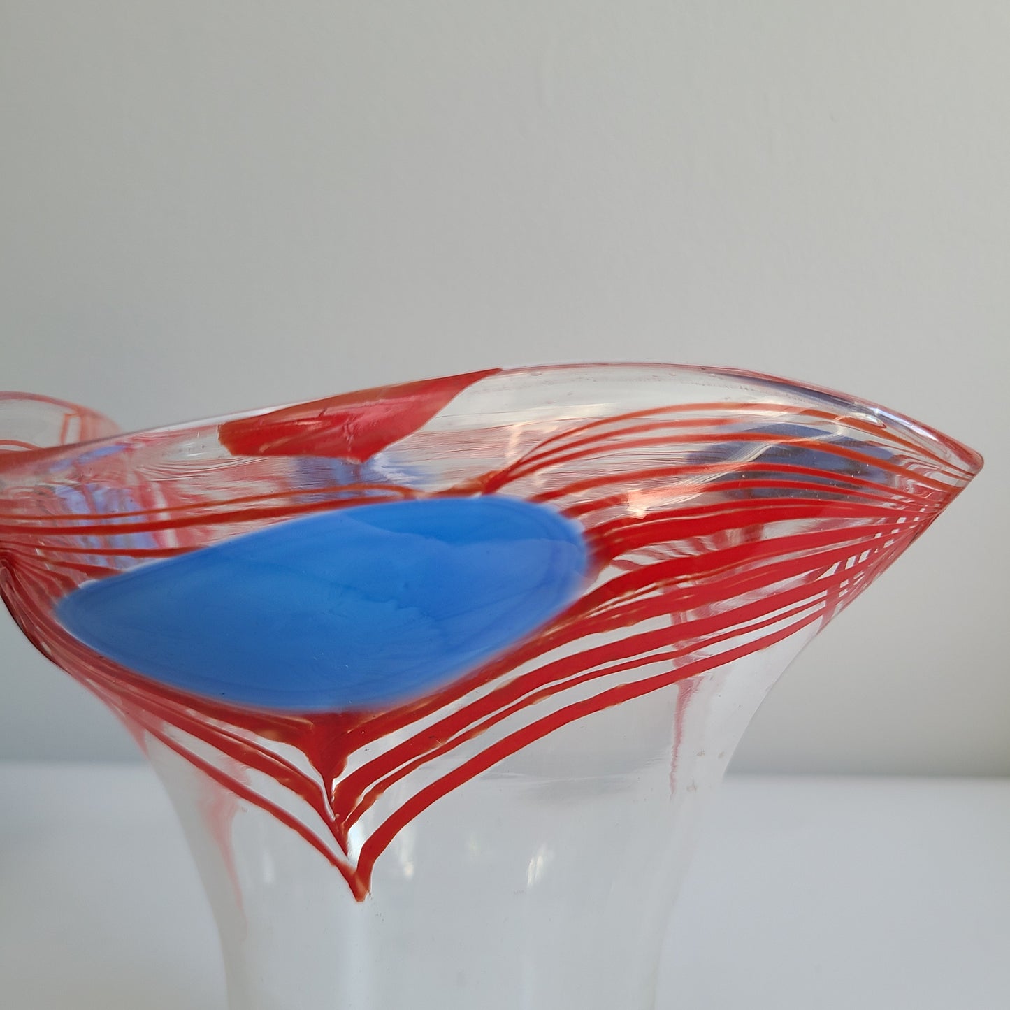 Artisan Hand Blown Pulled Feather Vase