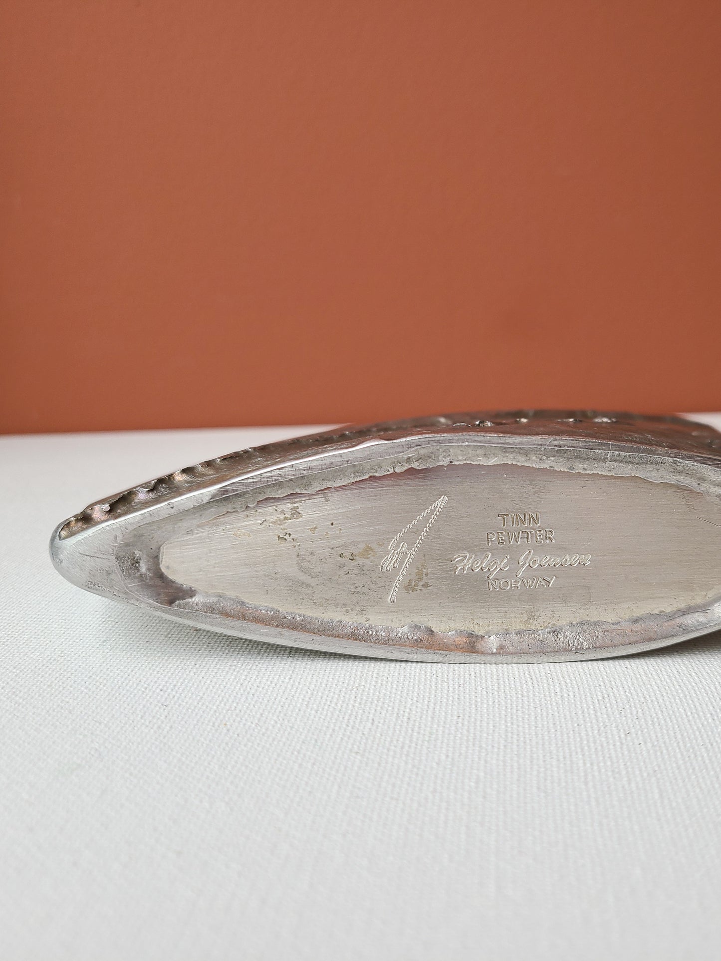 Brutalist Pewter Vase