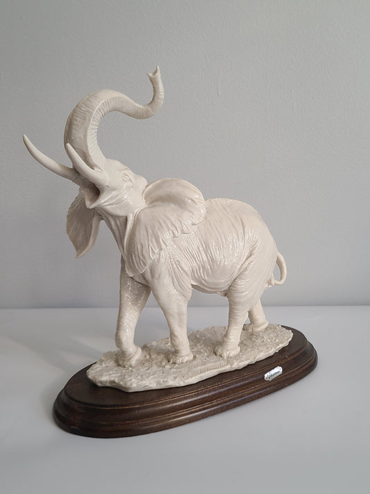 Florence Giuseppe Armani White Ceramic Elephant Figurine
