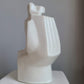 Modern Art Deco White Ceramic Lover Figurines