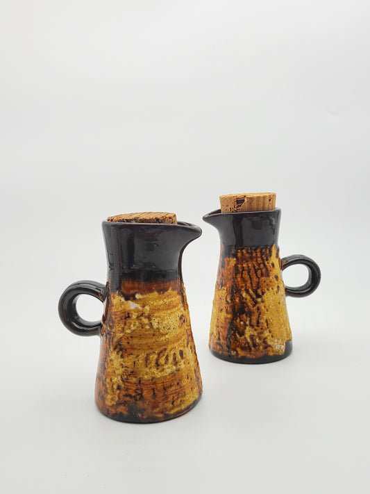 Rustic Pottery Small Pitchers & Corks