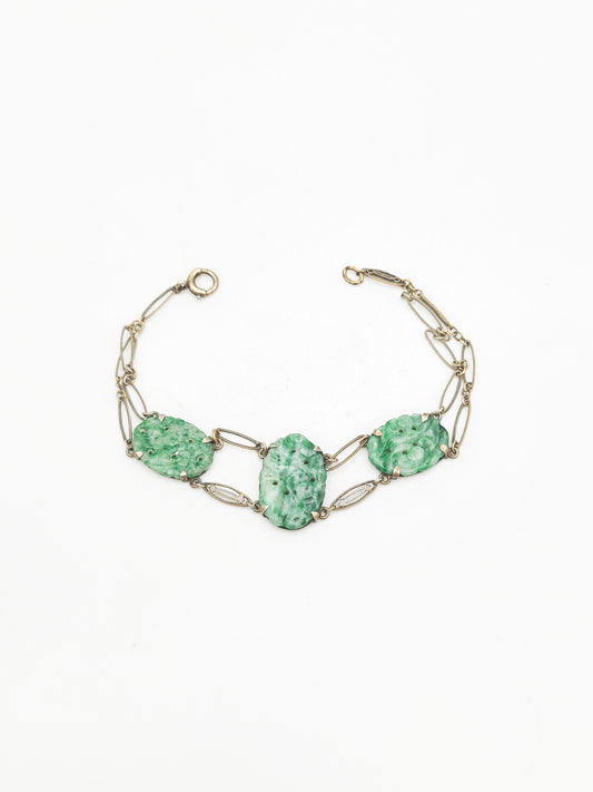 Jadeite Silver Bracelet