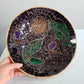 Glass mosaic sunflower plate