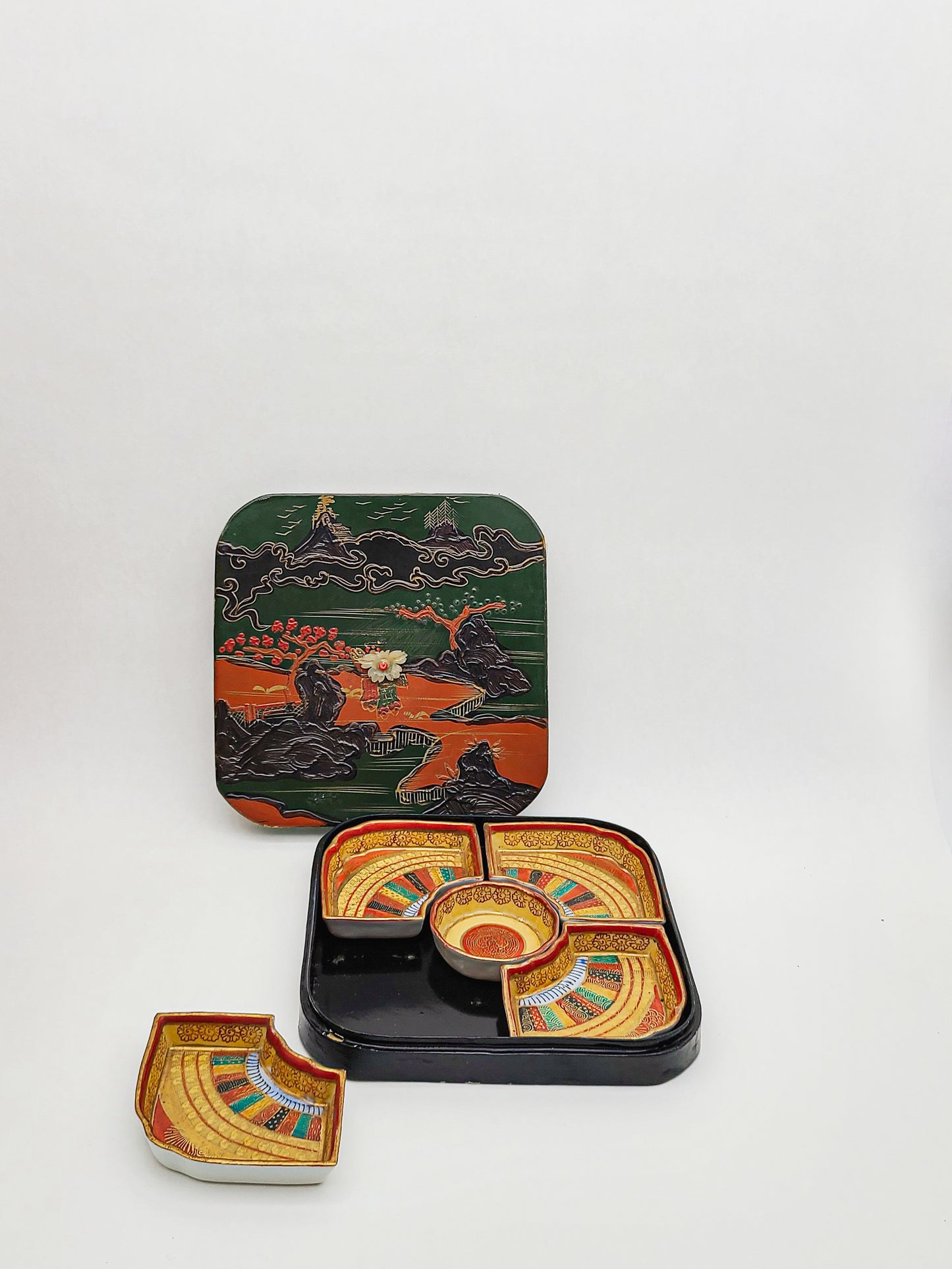 Japanese Compartmented Tray Set