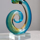 Murano Spiral Glass Sculpture Paperweight
